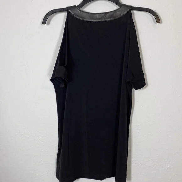 Michael Kors Cold Shoulder Black Top - Picture 3 of 9